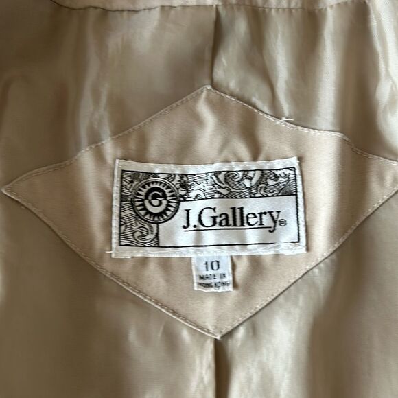 J Gallery beige trench coat size 10 - Picture 4 of 16